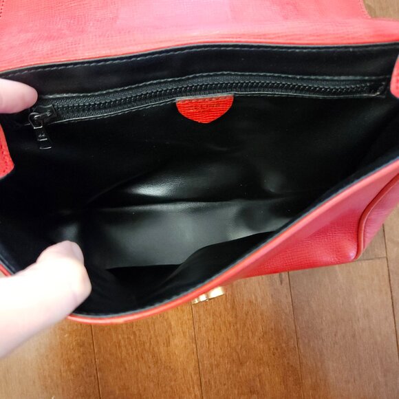 Celine red leather shoulder bag vintage - Picture 16 of 16